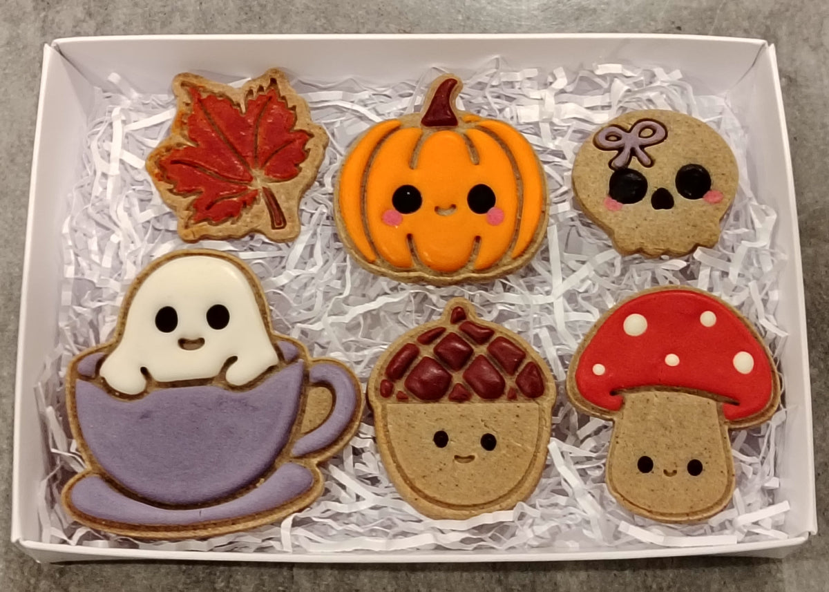 Medium Autumnal Handmade Grain Free Dog Biscuit Box