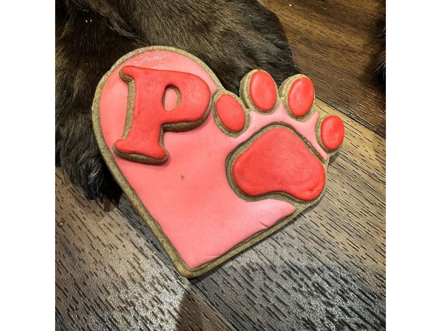 Love Letter XL Personalised Handmade Grain Free Peanut Butter Biscuit