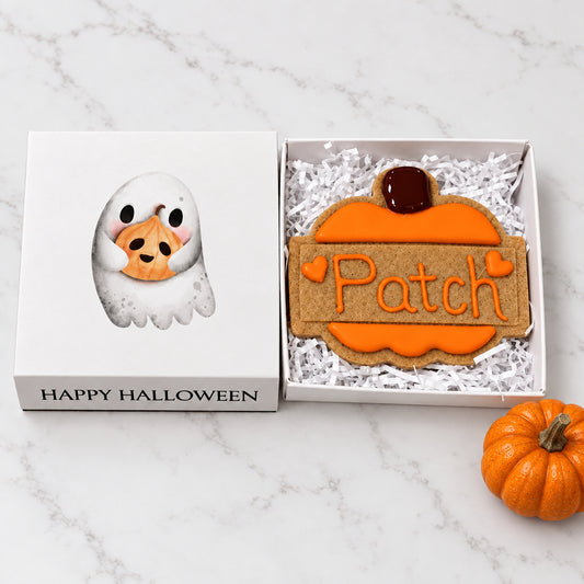 Large Pumpkin Name Plaque Handmade Grain Free Dog Biscuit
