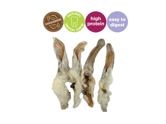JR Pet Products Rabbit Ears with Hair- single x 1 ear