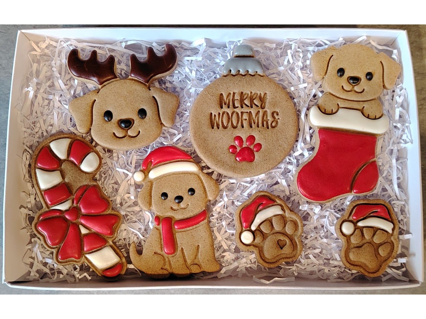 'Santa Paws' Handmade Grain Free Dog Treat Christmas Box