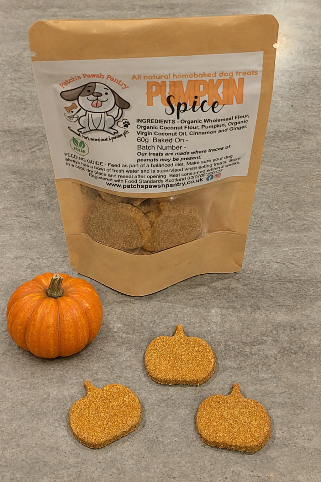 Limited Edition All Natural Pumpkin Spice Cookies 60g