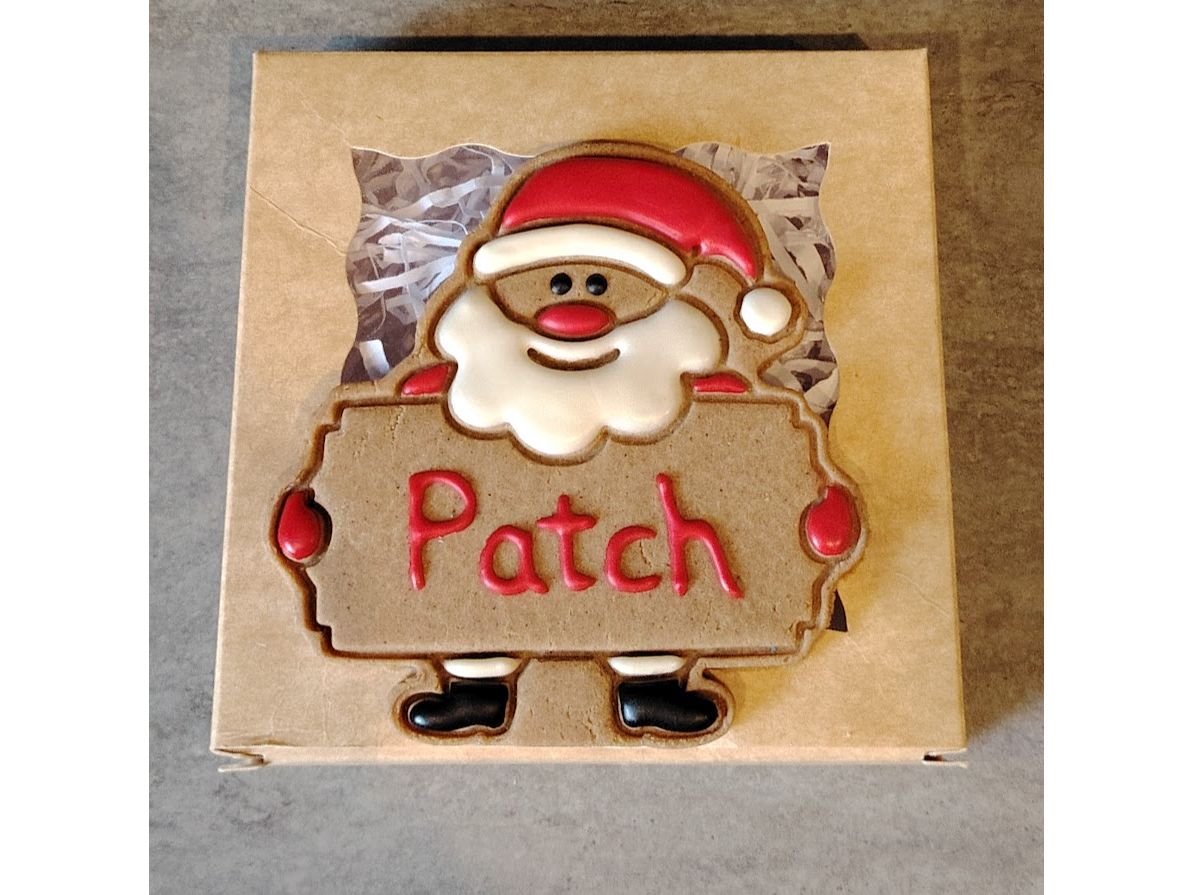 Large Santa Name Plaque Handmade Grain Free Dog Biscuit