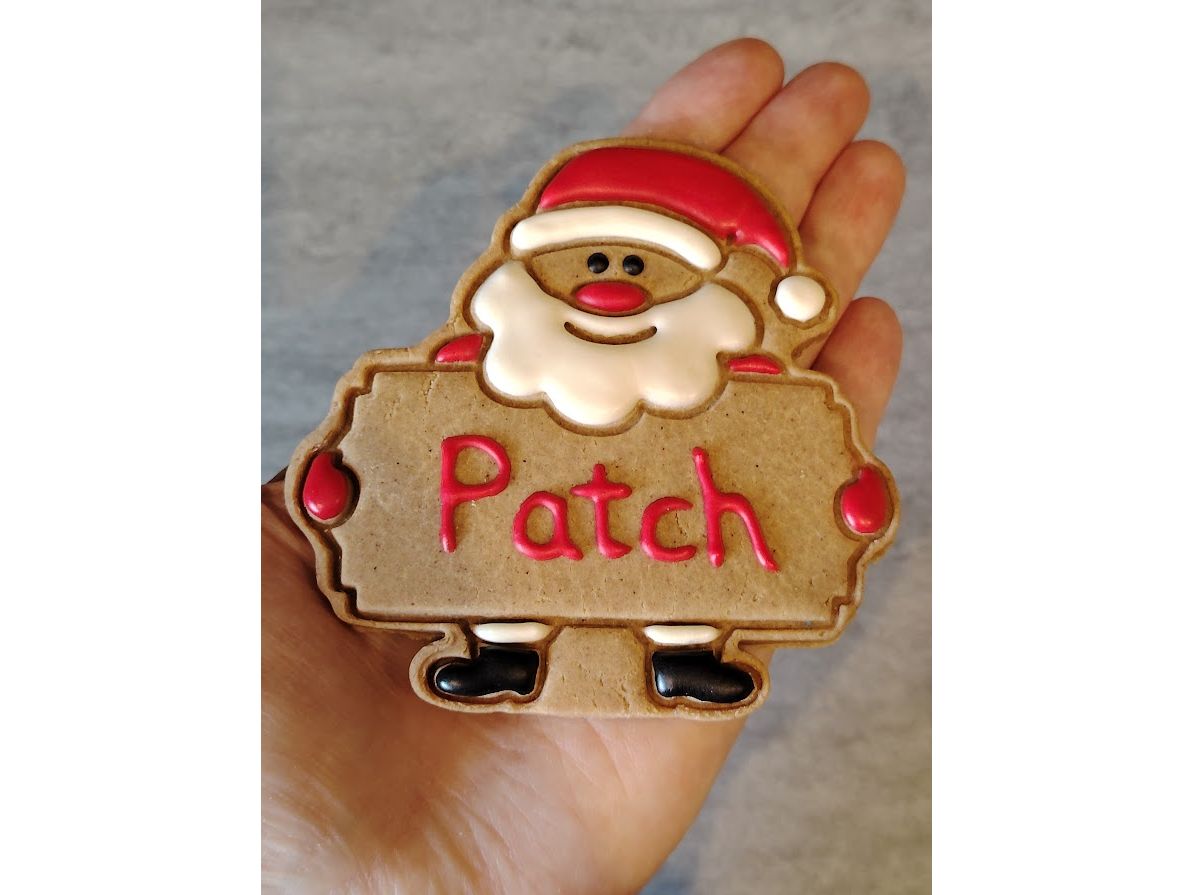 Large Santa Name Plaque Handmade Grain Free Dog Biscuit